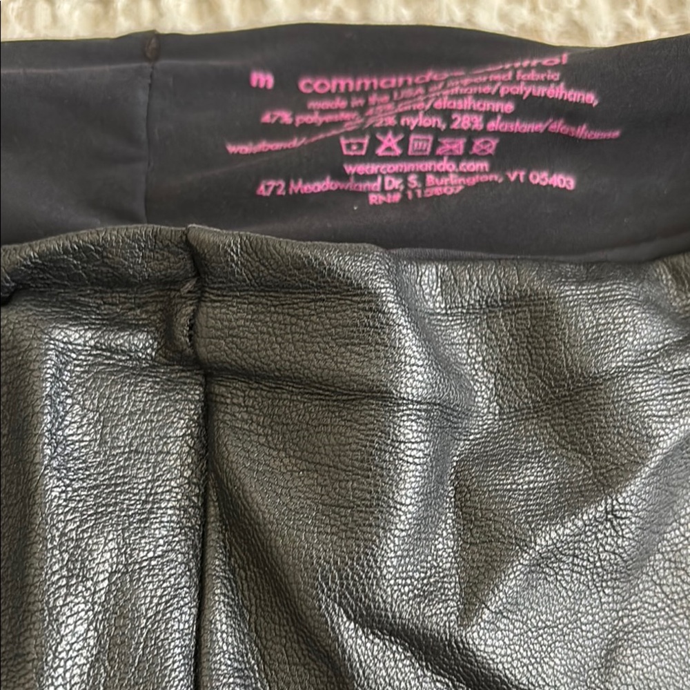 Commando Faux Leather Black Leggings